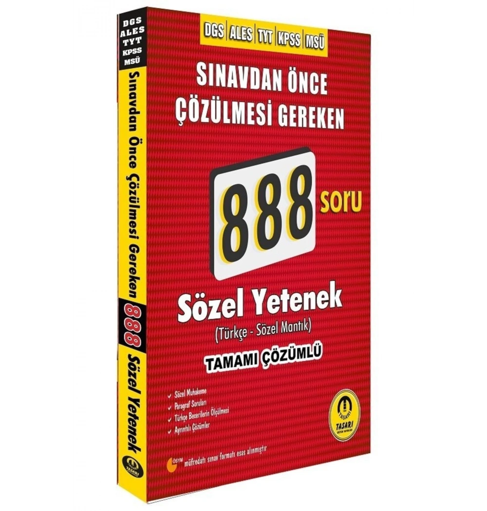 Tasarı Türkçe Tüm Sınavlar Sözel 888 Soru
