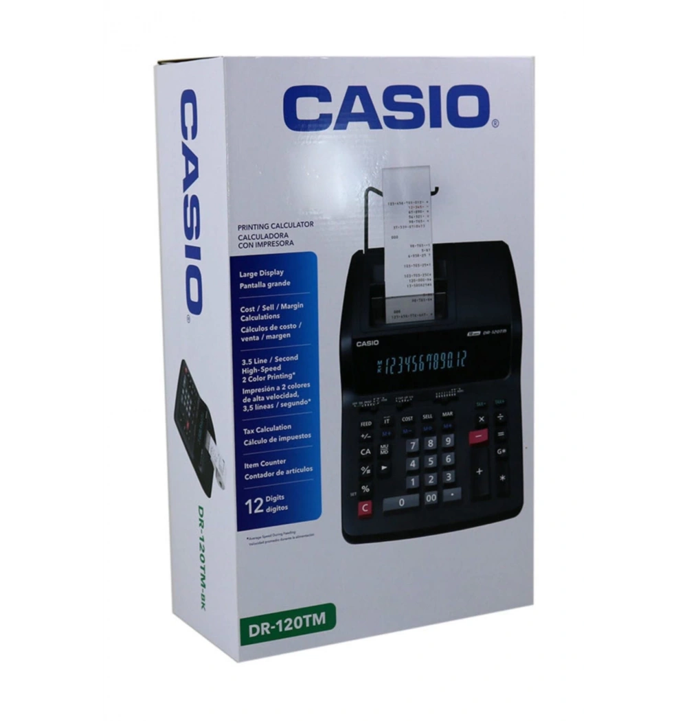 Casıo Dr-120Tm-Bk Şeritli Hesap Makinesi