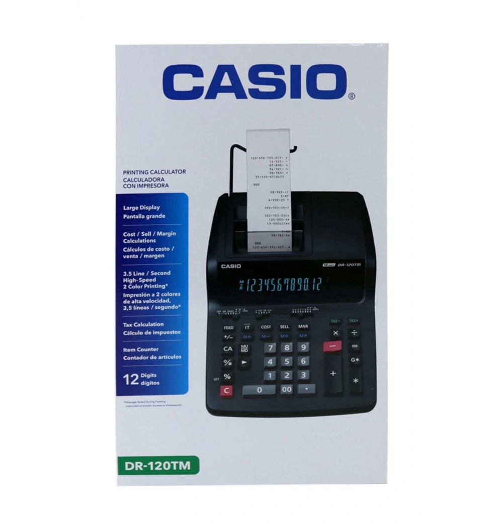 Casıo Dr-120Tm-Bk Şeritli Hesap Makinesi