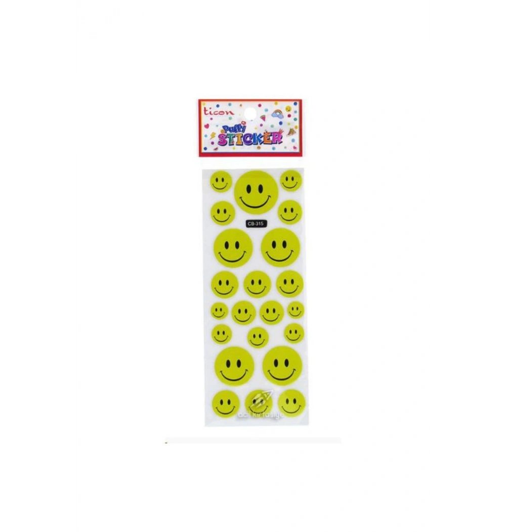 Ticon.Tps-001/5.Puffy Sticker Gülen Yüz Kod:348862