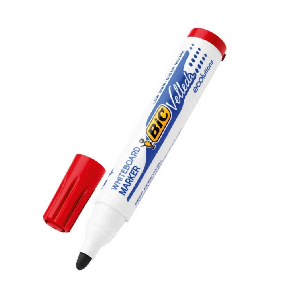 Bic Velleda 1701 Eco Tahta Kalemi Yuvarlak Uç Kırmızı 904939