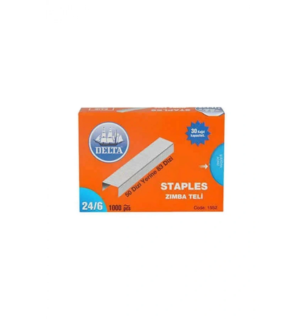 Delta 1552 Zımba Teli No:24/6 -Eko Paket  Beyaz