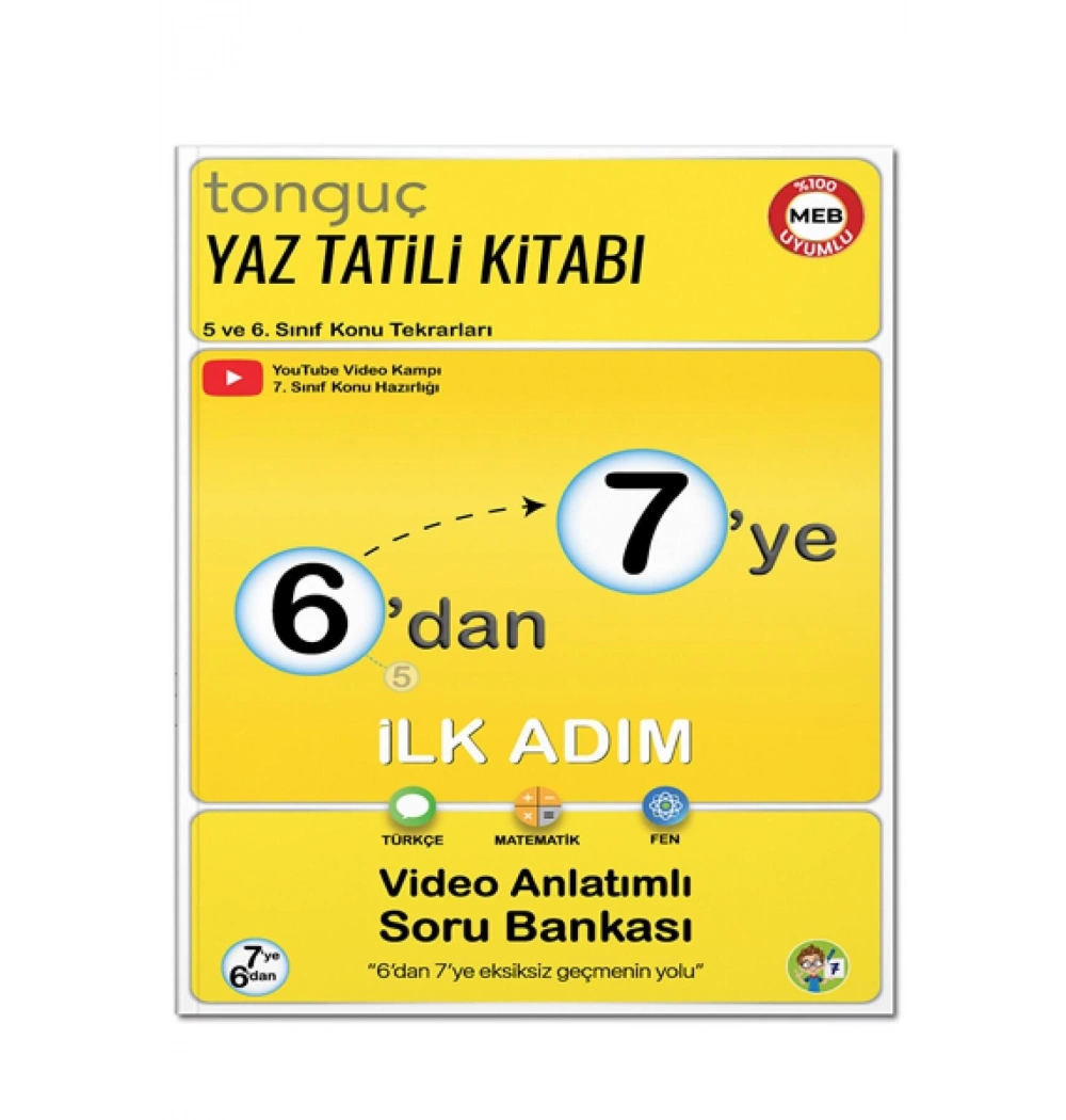 Tonguç 6 dan 7 ye Yaz Tatili Kitabı İlkadım Video Anlatımlı Soru Bankası