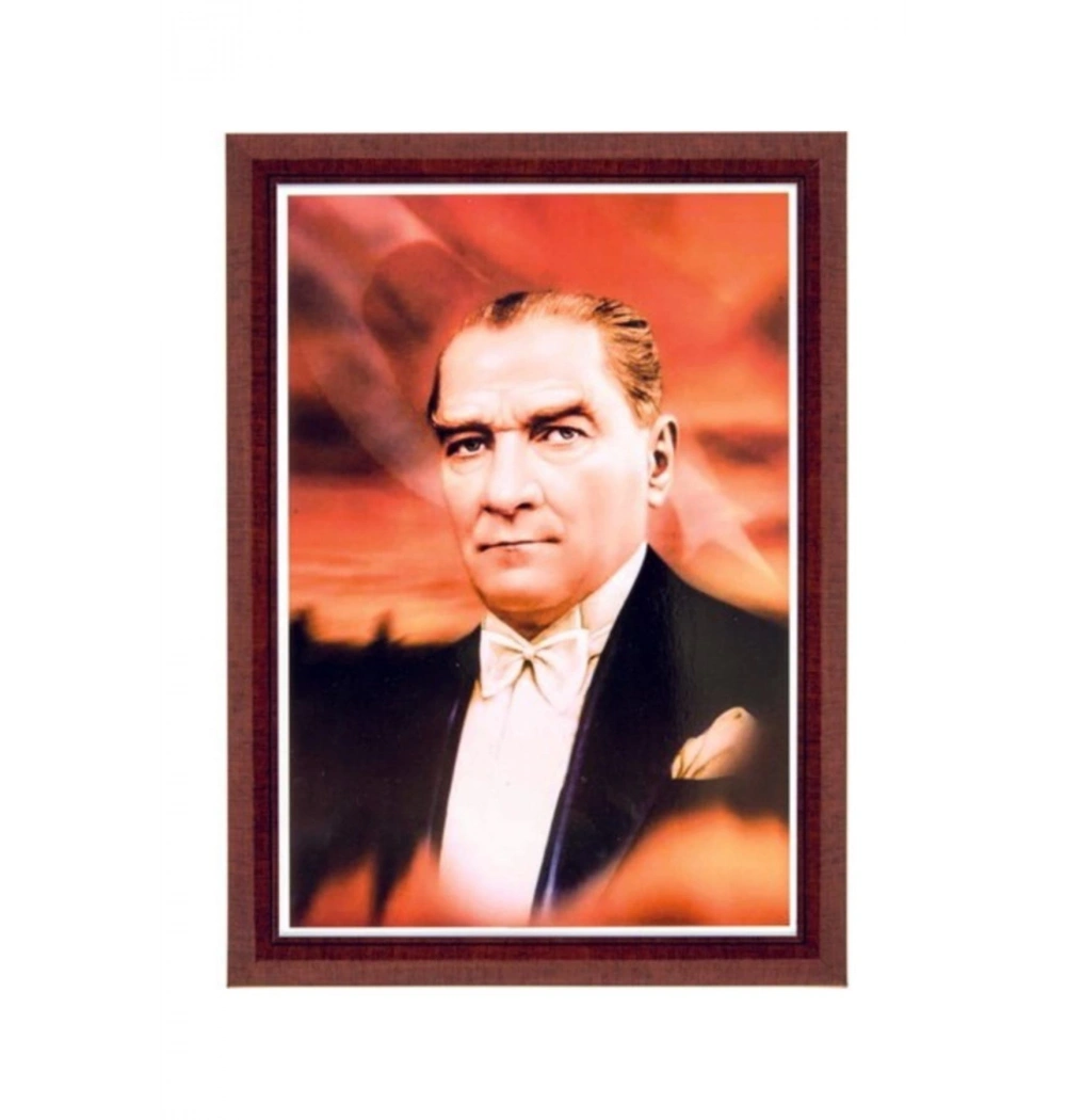 İNTER 35X50 LAMİNE ÇERÇEVE DUVARA MONTE ATATÜRK ÇERÇEVESİ KOD: 824-9L