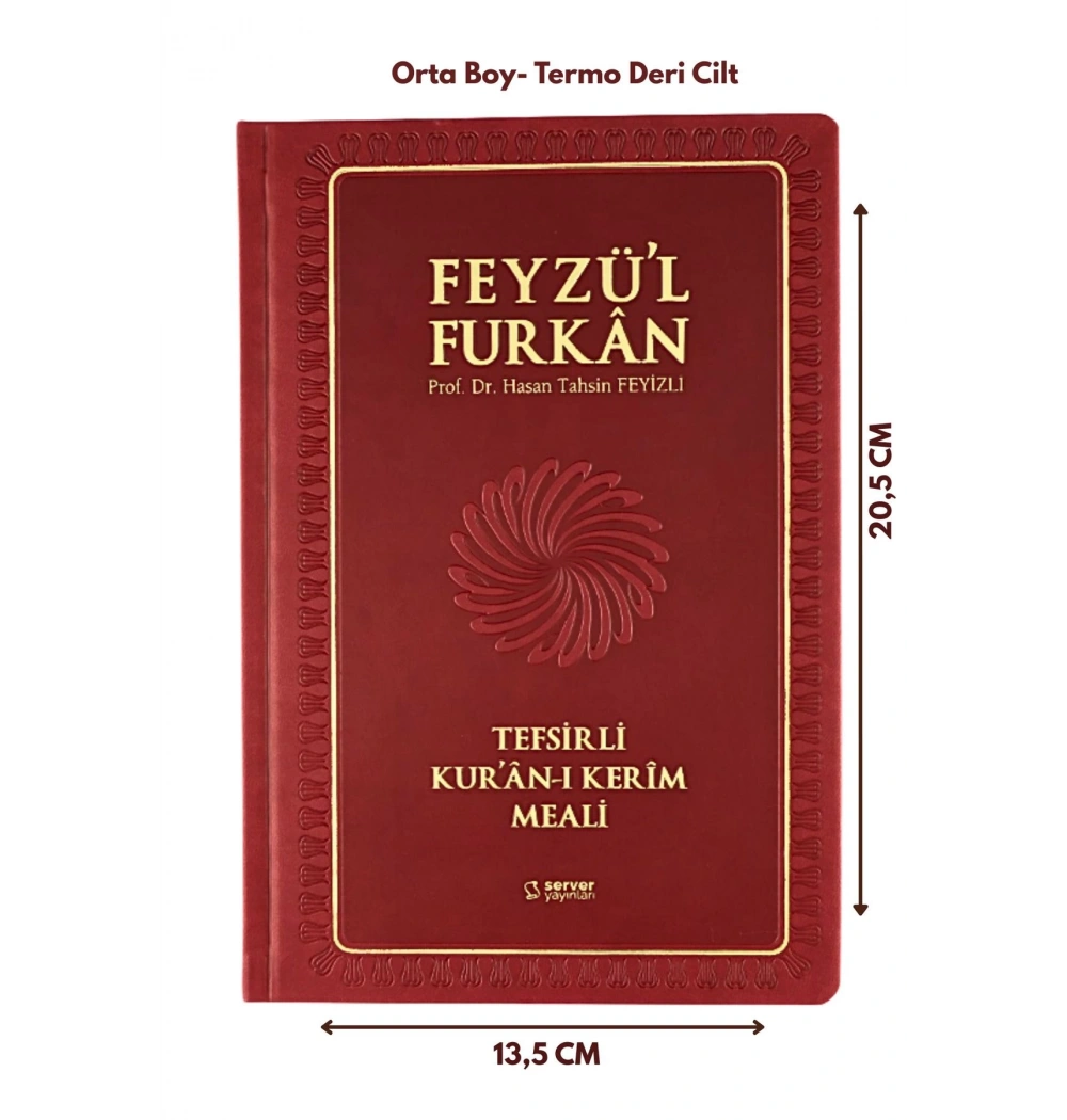 Feyzül Furkan Metinsiz Tefsirli Meal Orta Boy Bordo Ciltli Server