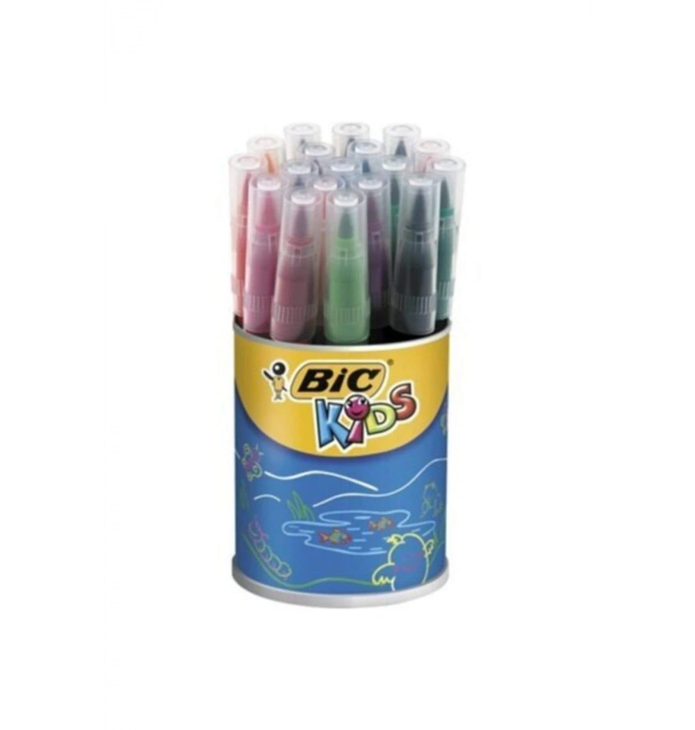 Bıc Vısa Fırça Uçlu Keçeli Kalem 18Li Kavanoz