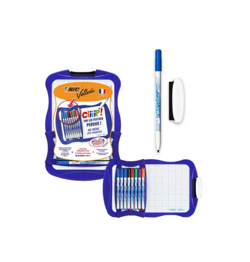 Bic Mini Beyaz Tahta+8 Kalem 1721+Silgi