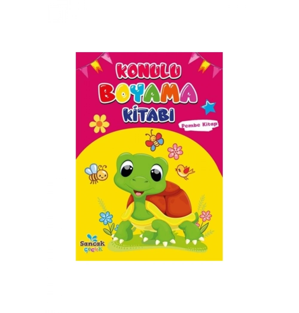 Konulu Boyama Kitabı Pembe Kitap Sancak Çocuk