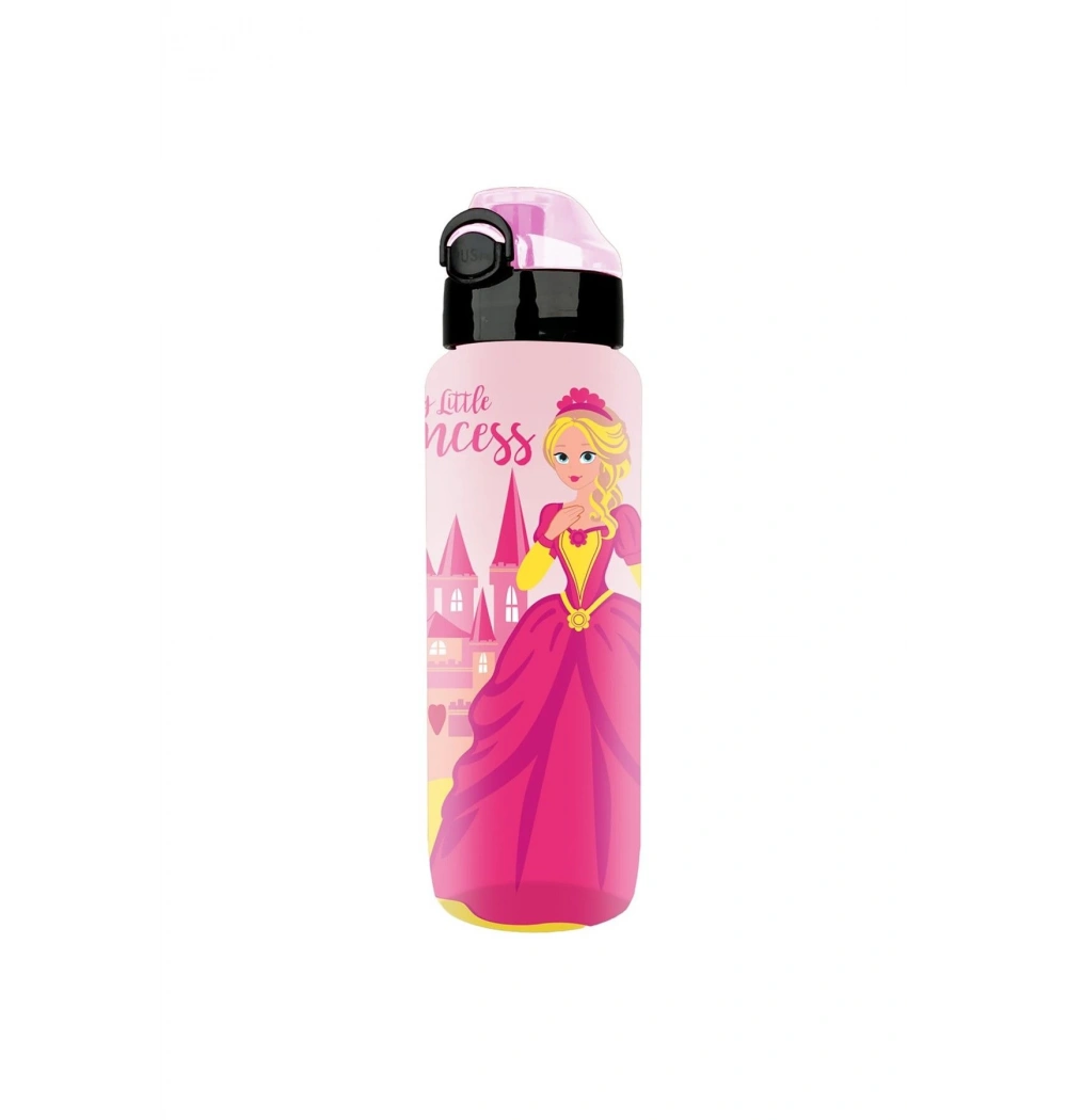 Noki Kids Su Matarasi Tritan Pipetli Kapak Soft Touch Askılı Pembe 550 Ml T-0101-070