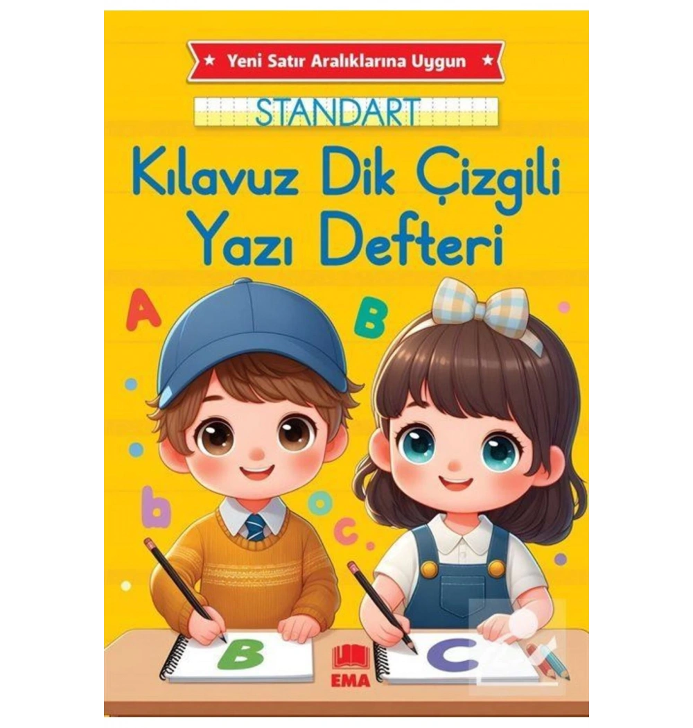 Dik Temel Harflerle Standart Renkli Yazı Defteri Ema