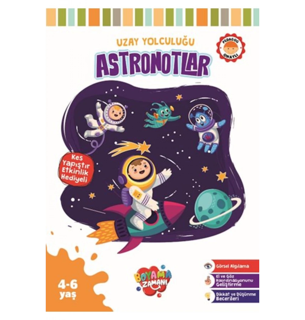 Uzay Yolculuğu Astronotlar Boyama Koloni