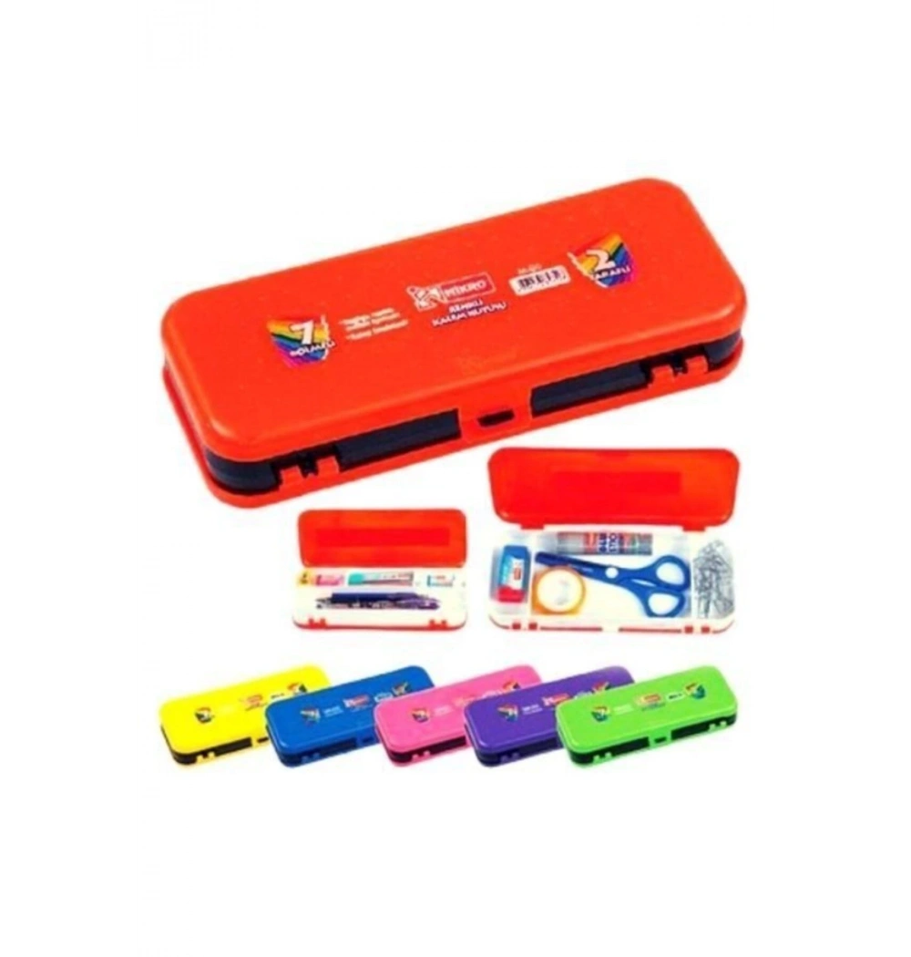 Mikro M-80 Çift Taraflı Renkli Kalem Kutusu