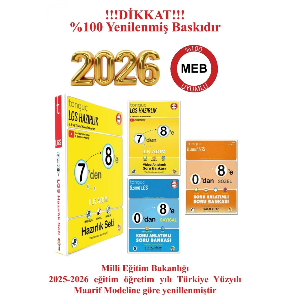 Tonguç 7 Den 8 E Hazırlık Seti
