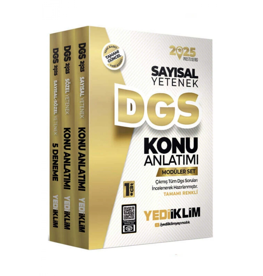 2025 Dgs Sayısal Sözel Yetenek Konu Anlatım 3 Lü Modüler Set  Yediiklim
