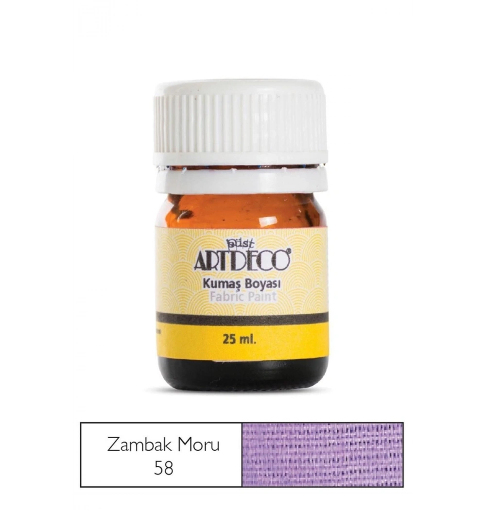 Lisans Artdeco Kumaş Boyası 25Ml. Lıly Violet Zambak Moru  Lv-Y-010A-58