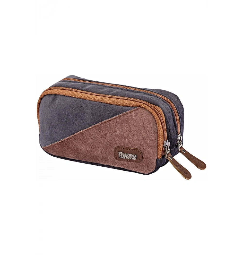 Brons Kadife Çiftli Kalemlik Br-3136