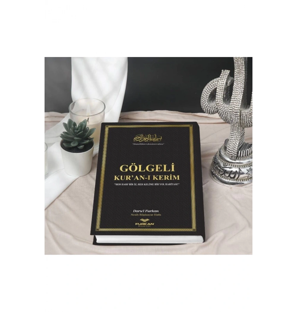 Furkan Gölgeli Kalemle Yazılabilen Kuranı Kerim 15775 Orta Boy Siyah Renk