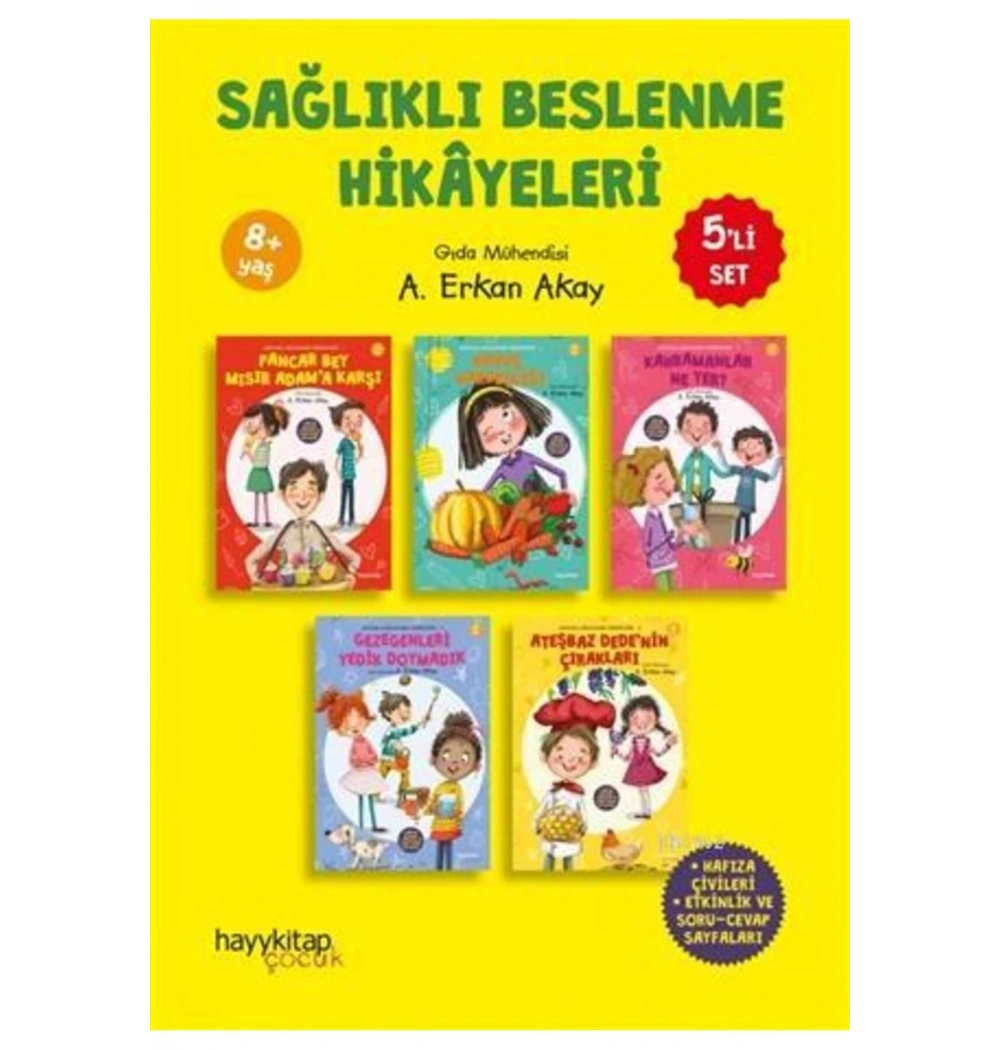 Sağlıklı Beslenme Hikayeleri 5 Kitap Set 8+Yaş  Hayykitap