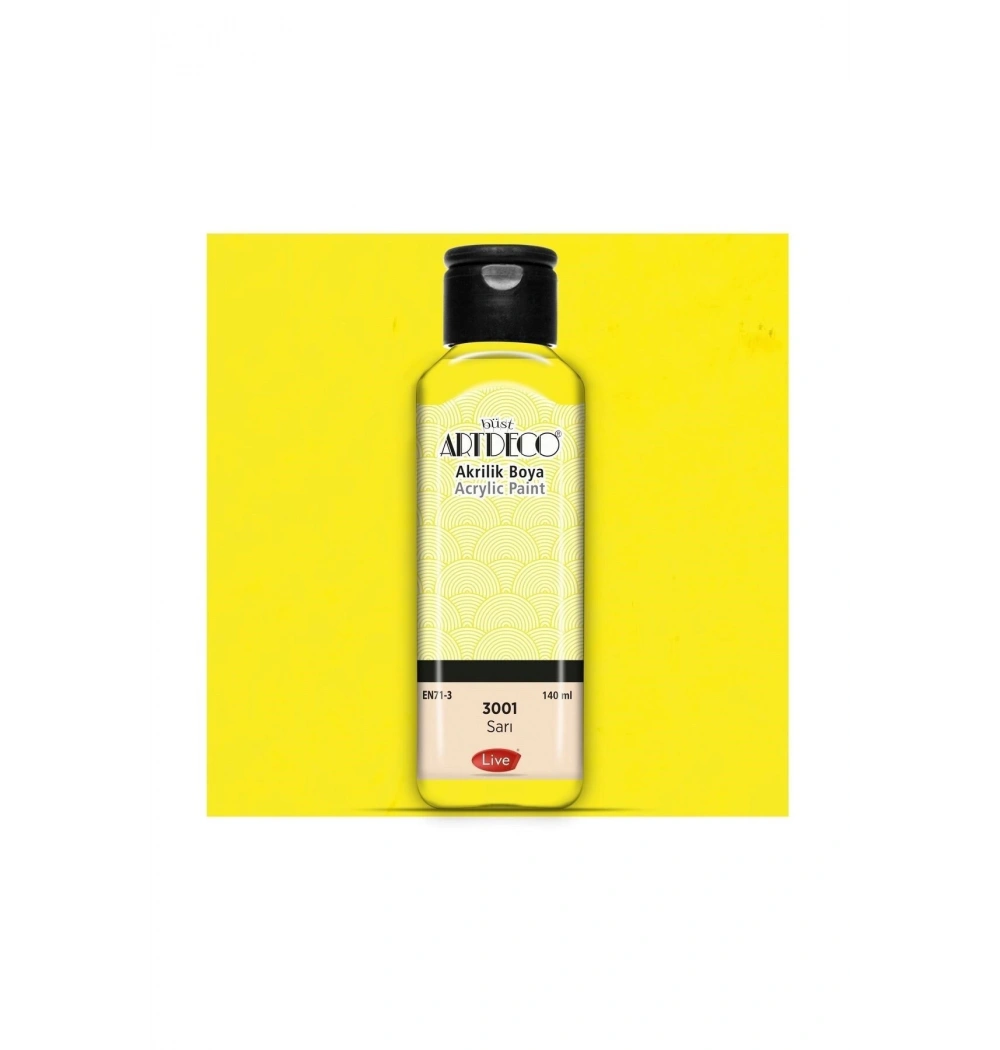 Lisans Artdeco Akrilik Boya 140 Ml Sarı Lv-Y-070R-3601