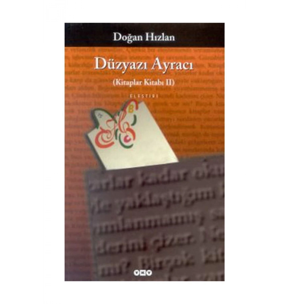 Düzyazı Ayracı / Doğan Hızlan   Yapı Kredi Y.