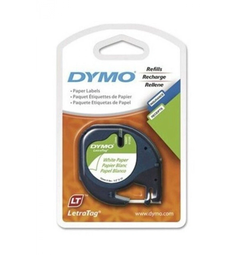 Dymo Letratag Kağıt Şerit ( 12Mm X 4 Mt ),Beyaz ( 59421) S0721510