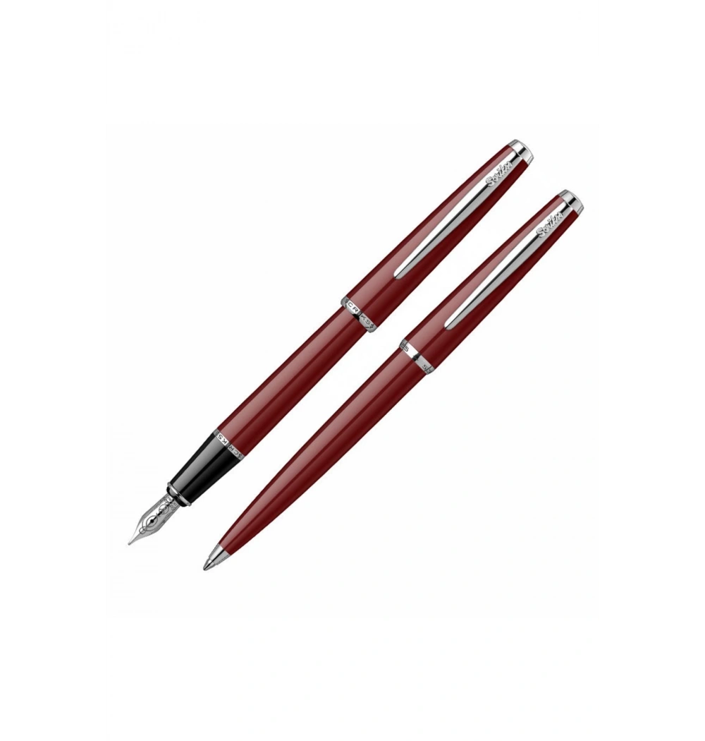 Scrikss 33 Dolmakalem & Tükenmezkalem Takım Bordo Kutulu