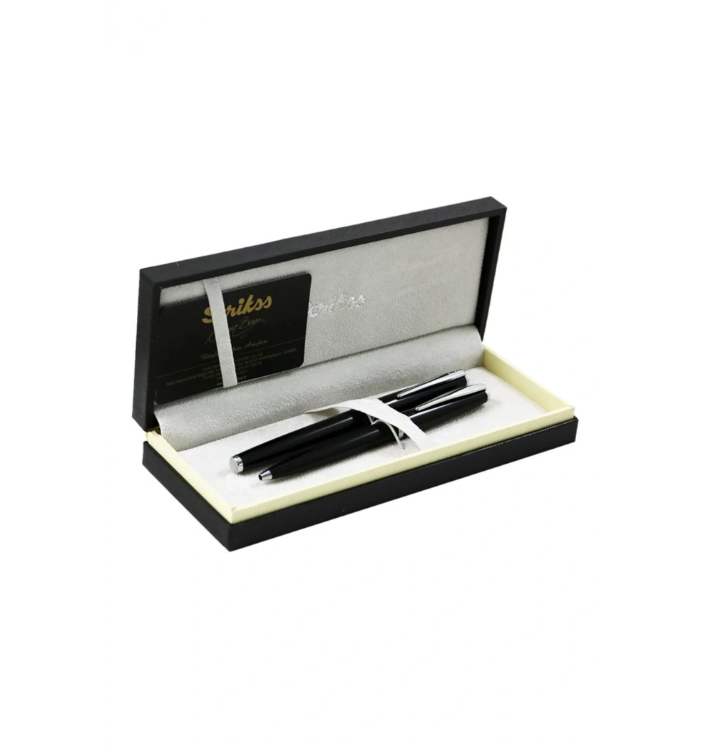 Scrikss 33 Dolmakalem & Tükenmezkalem Takım Siyah Kutulu