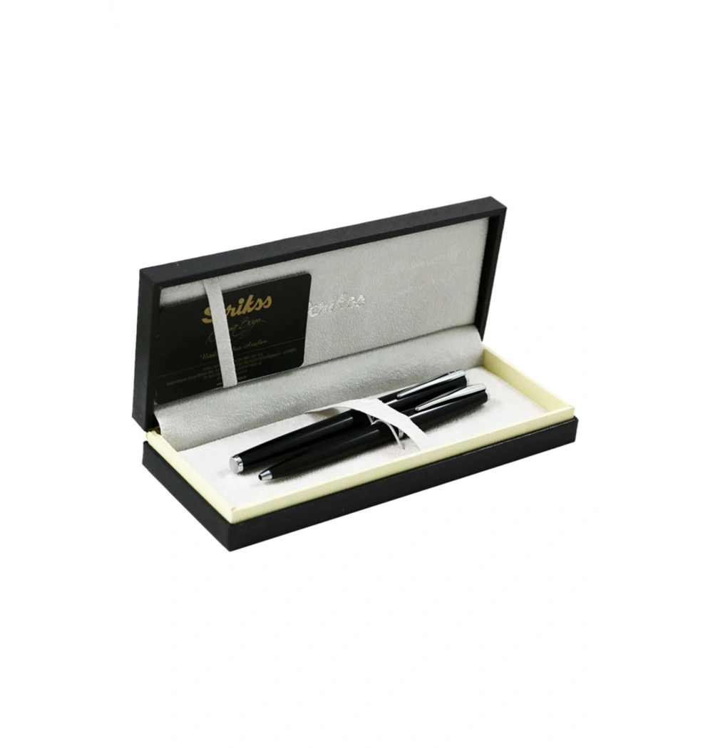 Scrikss 33 Dolmakalem & Tükenmezkalem Takım Siyah Kutulu