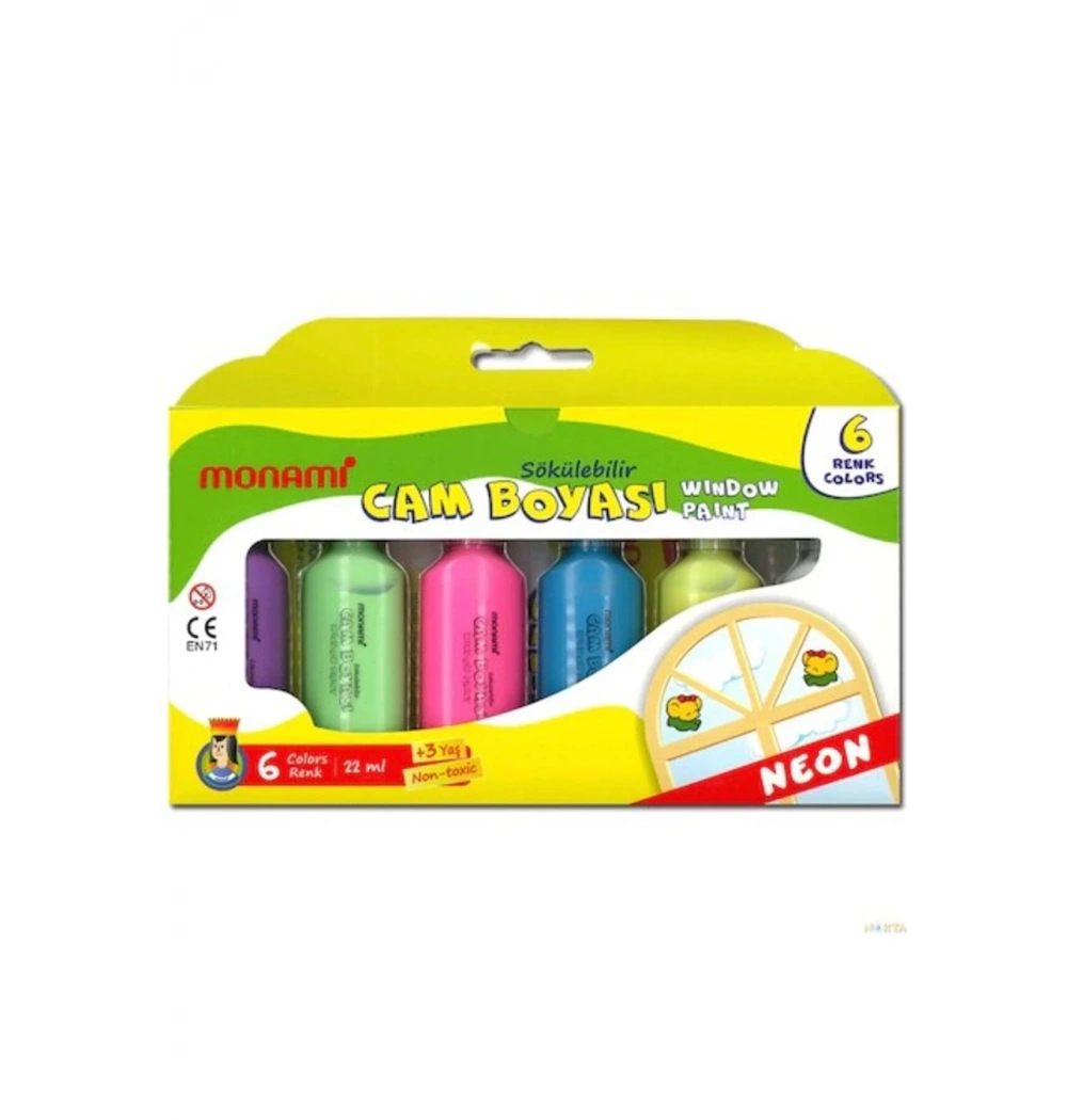 Monami Cam Boyası 6 Renk (Neon) Mcbn06