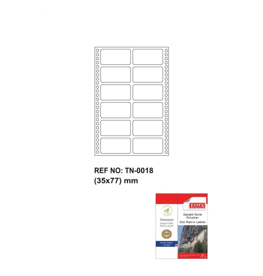 Tanex 35 X 77 Mm Bilgisayar Adres Etiketi