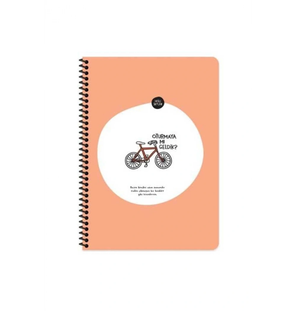 Keskin Color Hisli Şeyler 16.5 * 22,5  80Yp.Çizgili Spiralli Stickerli Defter - Oturmaya M