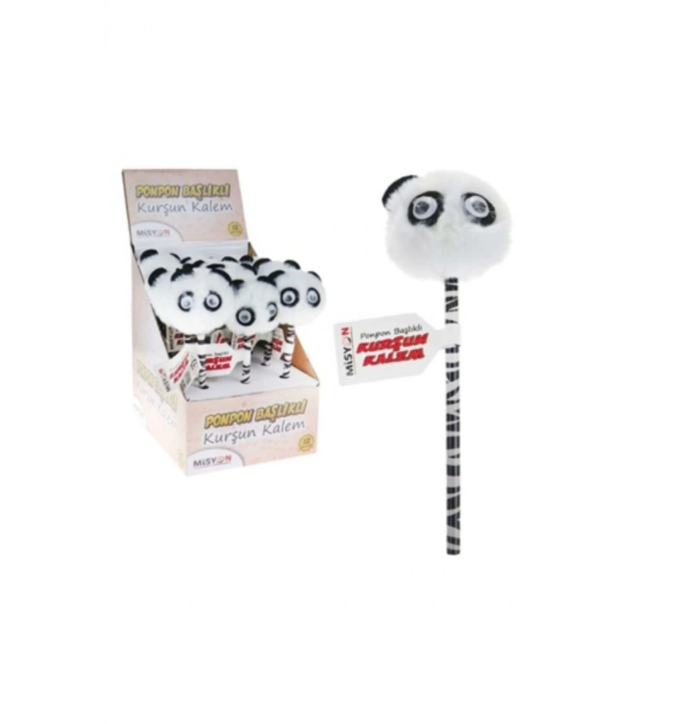 Misyon Ponpon Başlıklı Panda Kurşun Kalem Msy-088A