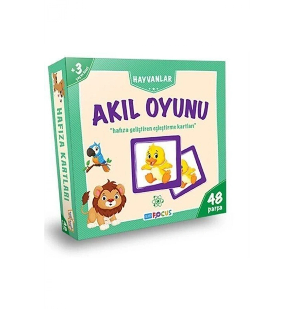 Akıl Oyunu-Hayvanlar-48 Parça Kutulu   Blue Focus