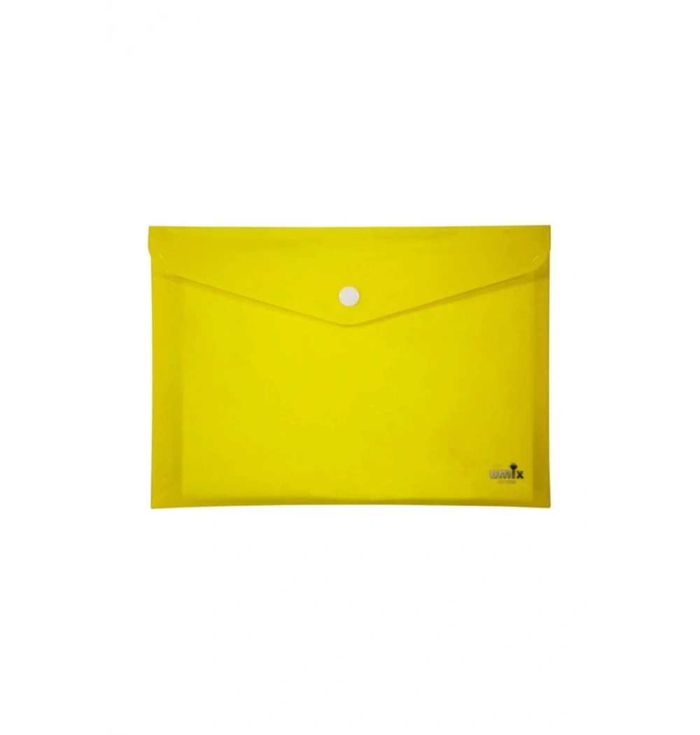 Umıx Çıtçıtlı Seffaf Zarf Dosya Neon Sarı U1121N-Sa