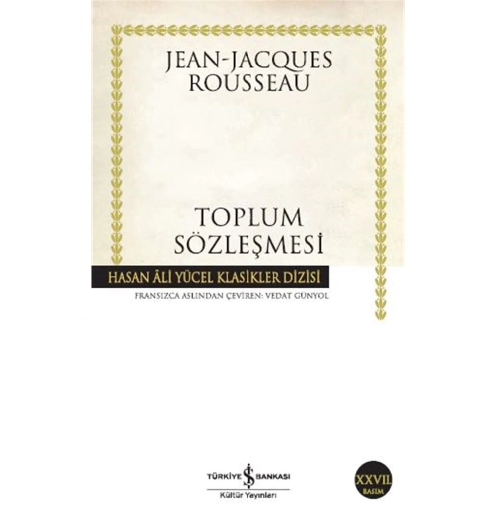 Toplum Sözleşmesi   Jean Jacouse Rousseau   İş Bankası
