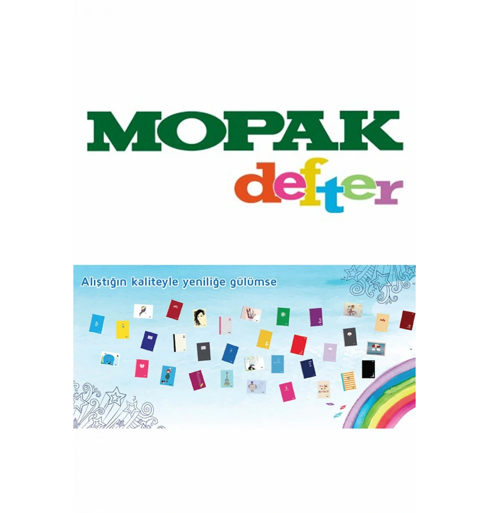 Mopak Defter-İm Serisi  Plastik Kapak 60 Yp Kareli A5 Defter