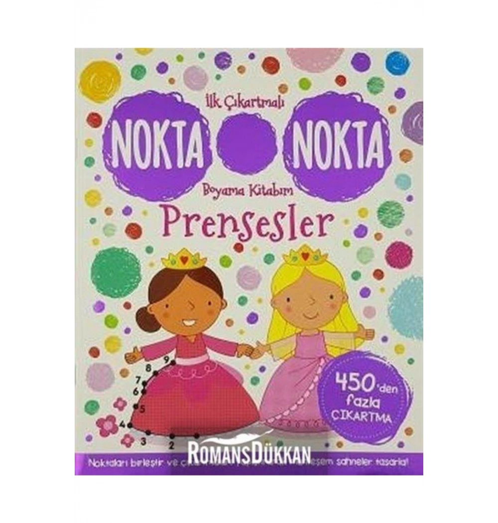 İlk Çıkartmalı Nokta Boyama Prensesler  D Egm