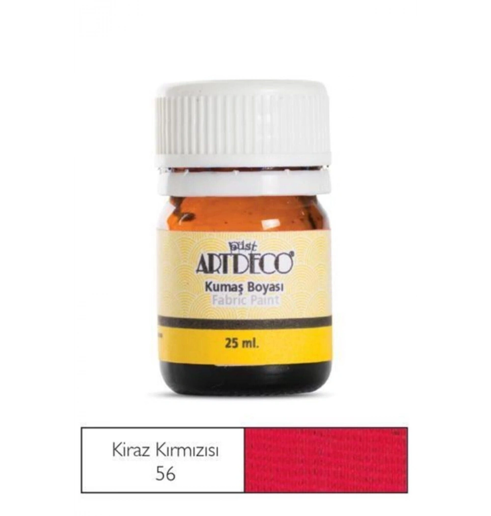 Lisans Artdeco Kumaş Boyası 25Ml. Chery Red Kiraz Kırmızı Lv-Y-010A-56