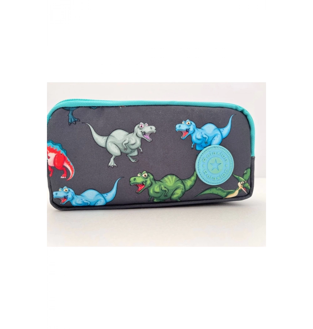 Çift Bölme Kalem Çantası Çizgili - Desenli 128 Özkara Çanta