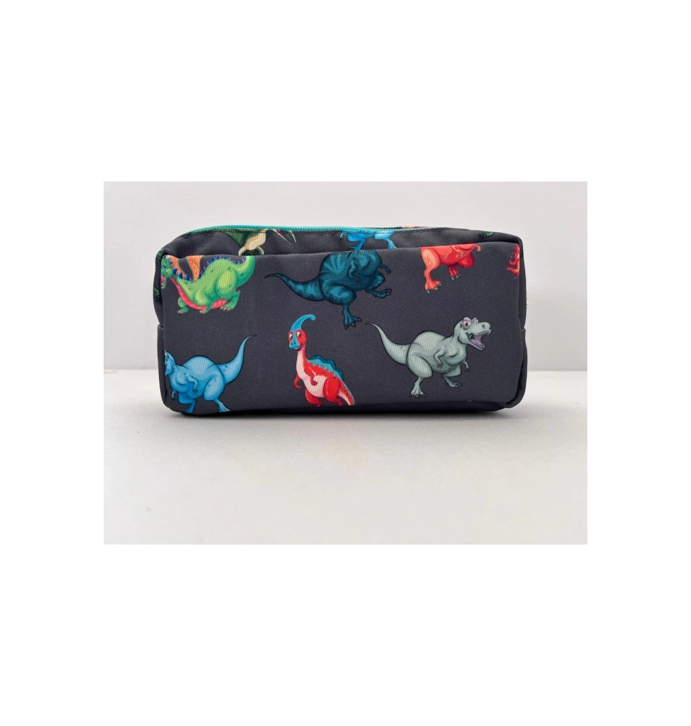 Çift Bölme Kalem Çantası Çizgili - Desenli 128 Özkara Çanta