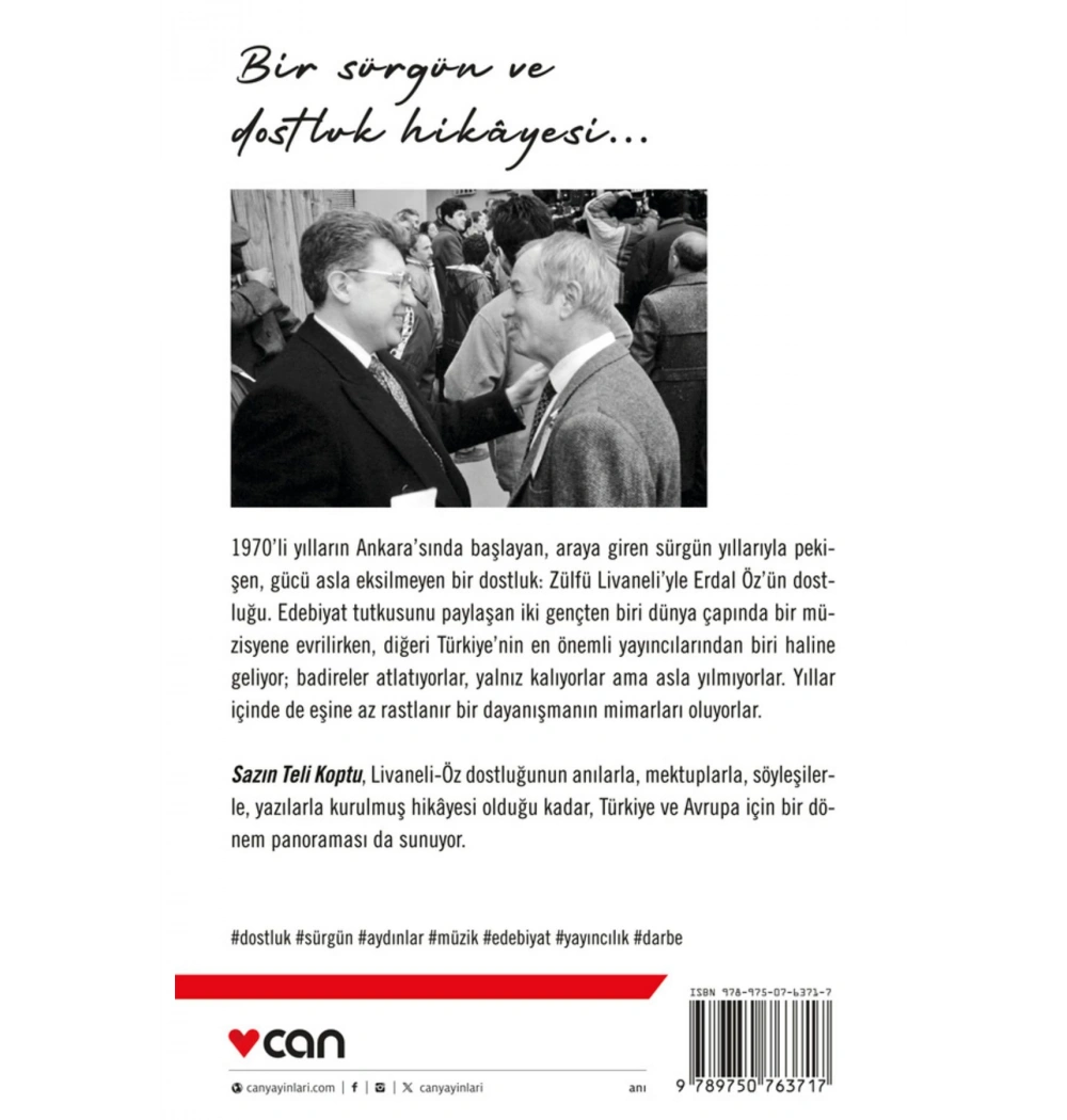 Sazın Teli Koptu Zülfü Livaneli-Erdal Öz Can Yayın