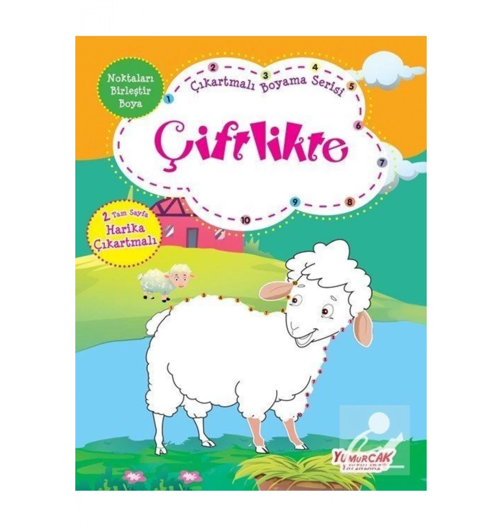 Çiftlikte  Çıkartmalı Noktaları Birleştirmeli  Boyama  Yumurcak