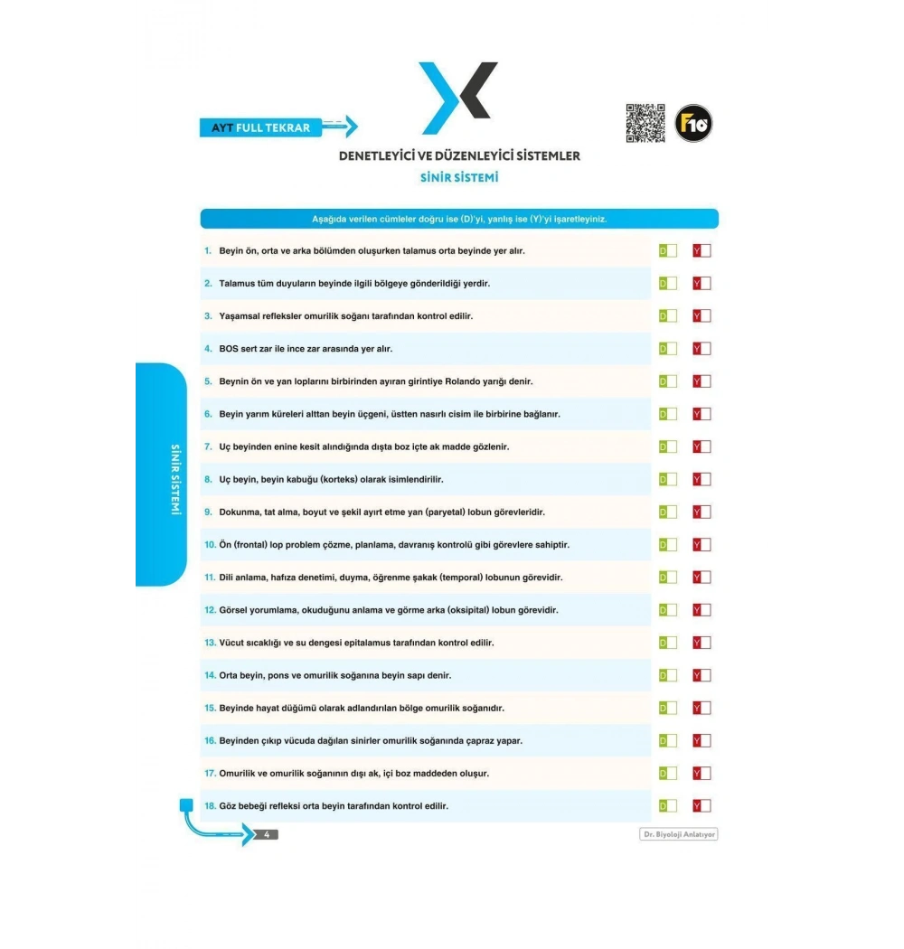 F10 Ayt Biyoloji Full Tekrar Dr.Biyoloji Anlatıyor