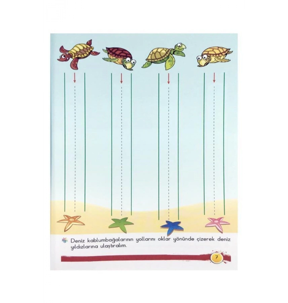 Çizgiler 4+Yaş Beyaz Pusula