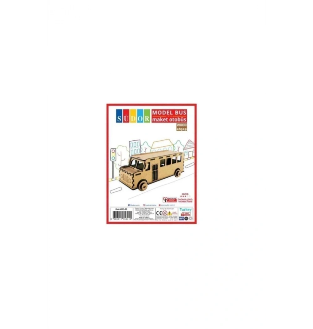 Südor Ahşap Maket Otobüs Md1-03