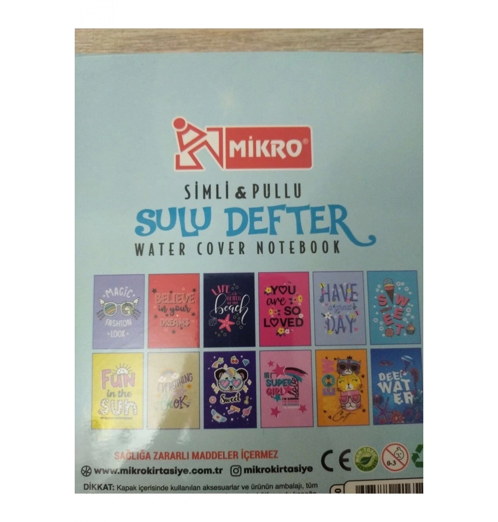 Mikro Nt-260 Renkli Kapak Simli Pullu Sulu Defter