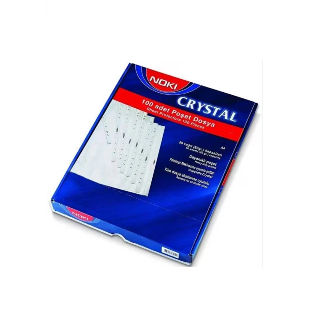 Noki Poşet Dosya Kristal Mavi Şeritli Kod:4830Cr