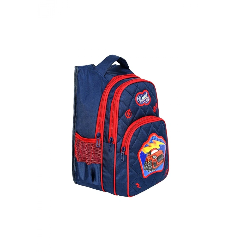 Yarasa Sırt İlkokul Çantası Embos Araba Özkara Çanta