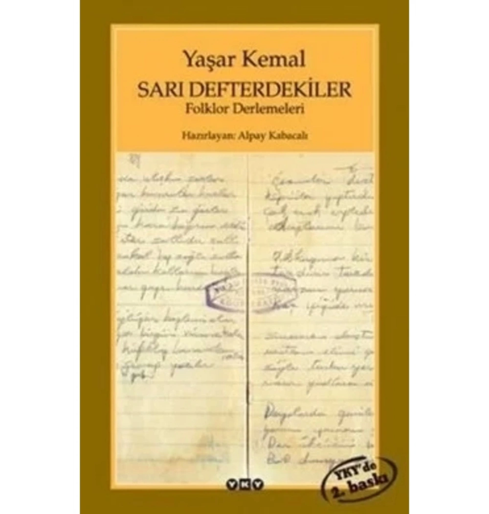 Sarı Defterdekiler /Yaşar Kemal Yapı Kredi Yay.