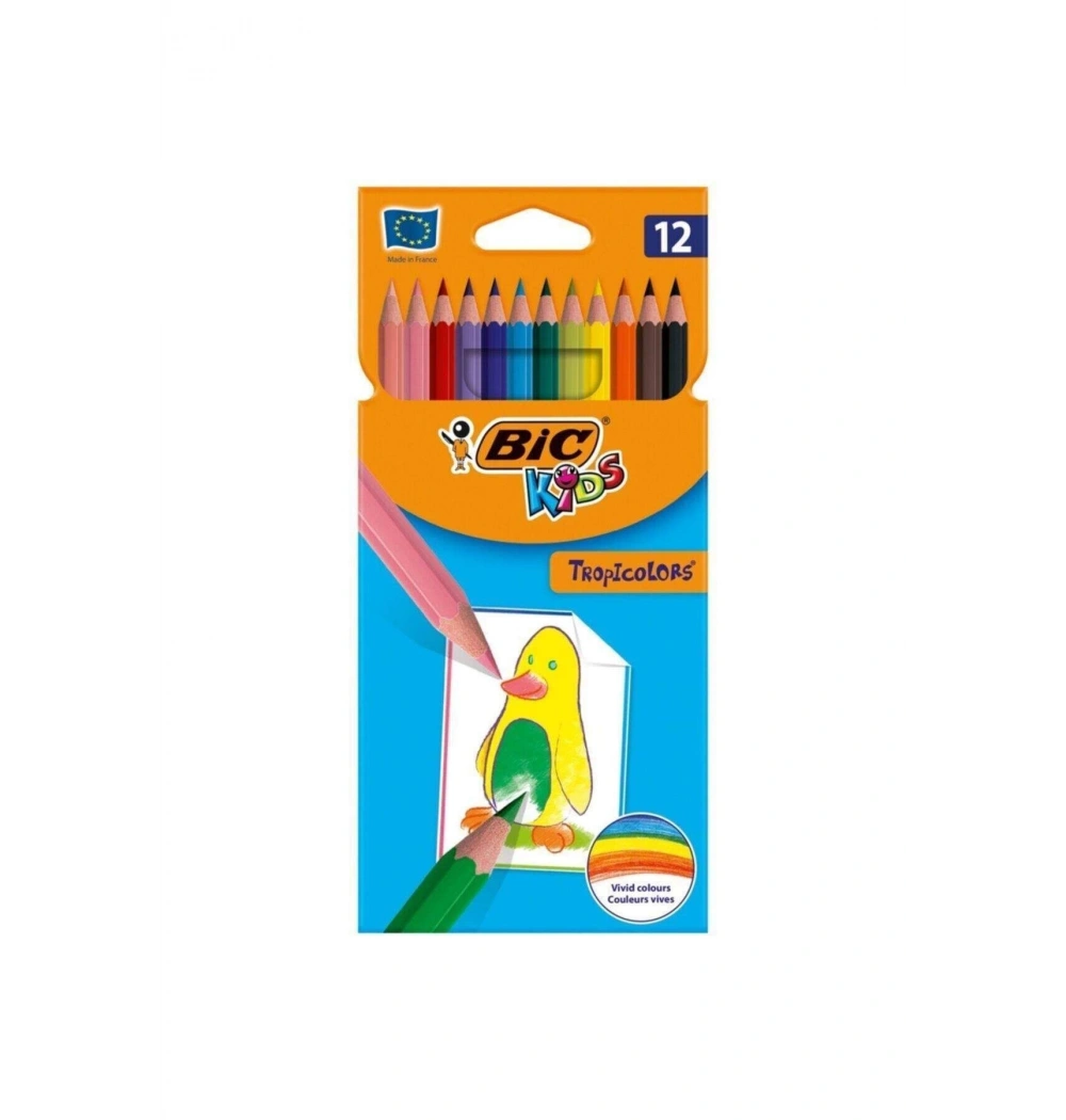 Bic Kids Trapıcolor 12 Renk  Kuru Boya Büyük Boy 8E+06
